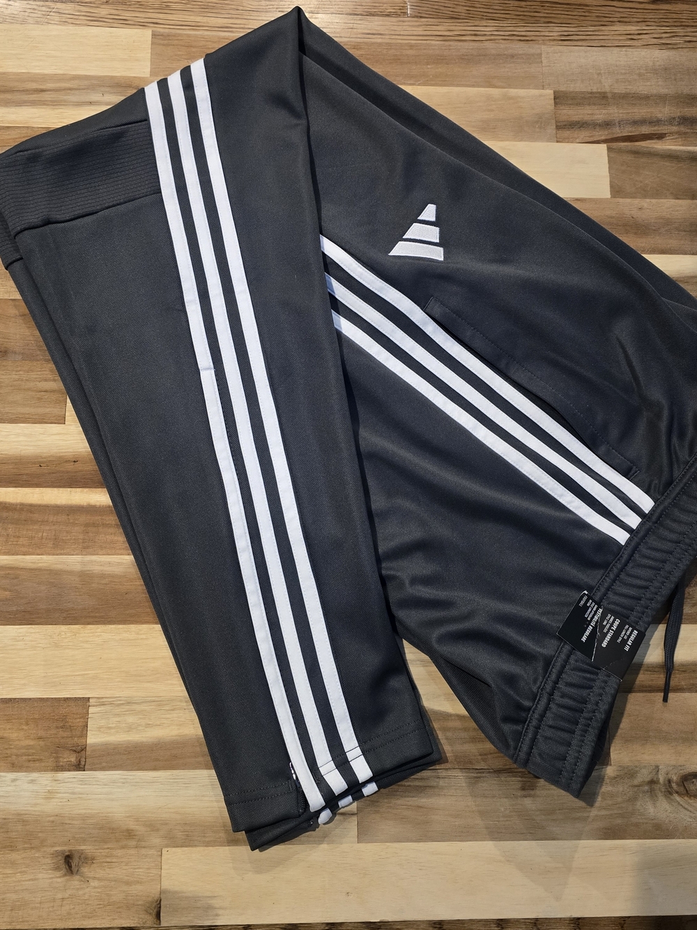 adidas Black Joggers with White Stripes